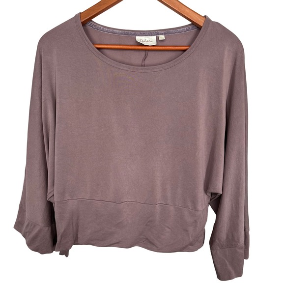Deletta Tops - Deletta Muted Purple‎ 3/4 Dolman Sleeve Knit Top Women's Size Medium